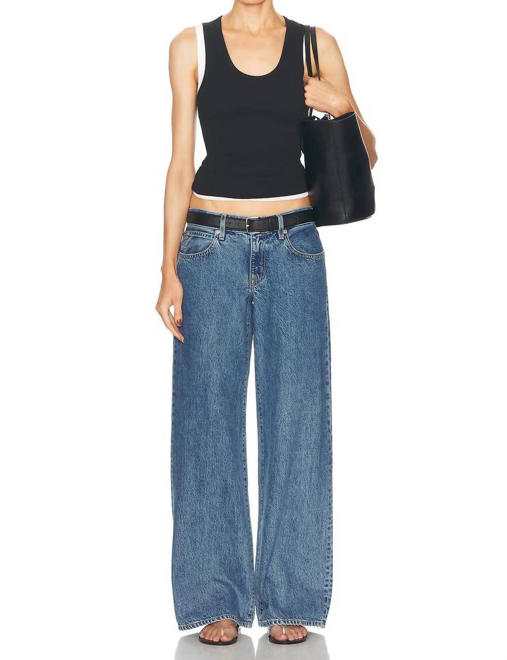 NEW SLVRLAKE lexi low rise wide leg jeans in satisfaction